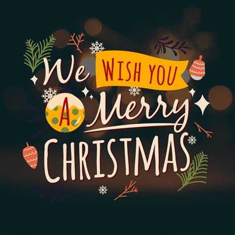 Wir wünschen Ihnen frohe Weihnachten | Kostenlose Vektor