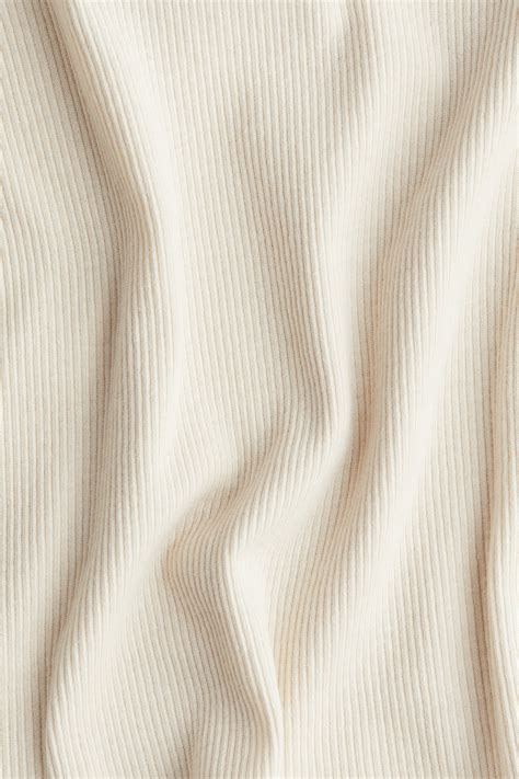 Women's Light beige Ribbed sweetheart-neck T-shirt | H&M IN