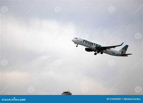 Frontier Airlines at Los Angeles International Airport Editorial Photo ...