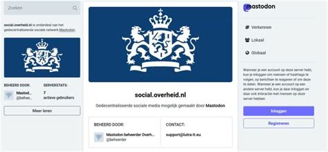 Nederlandse overheid neemt eigen Mastodon-instance in gebruik - Tweakers
