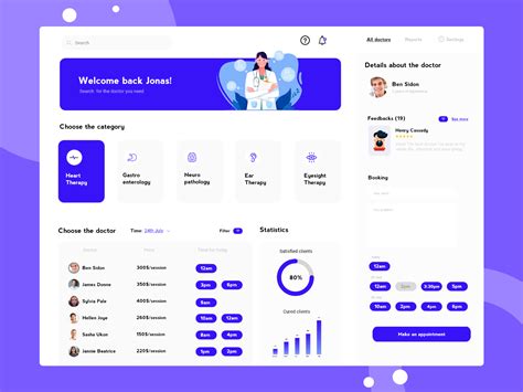Doctor Appointment Dashboard | Dashboard ui, Doctor appointment ...