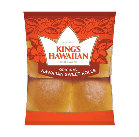 KING'S HAWAIIAN Original Hawaiian Sweet Rolls 4 Count, 4oz, Shelf ...