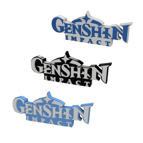 STL file 3D MULTICOLOR LOGO/SIGN - Genshin Impact 💬・Design to download ...