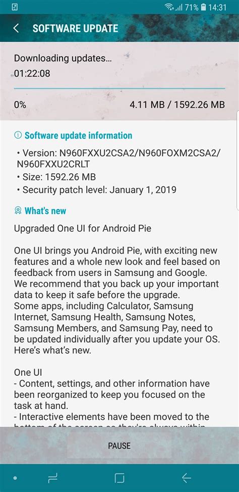 Image result for Galaxy Note 9 Update