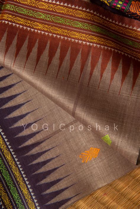 Pada Padma | Handwoven jala tussar silk saree | Ganga Yamuna border ...