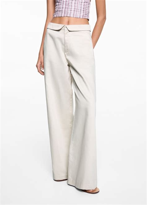 Pantaloni cu betelie întoarsă - Adolescente | MANGO OUTLET Romania