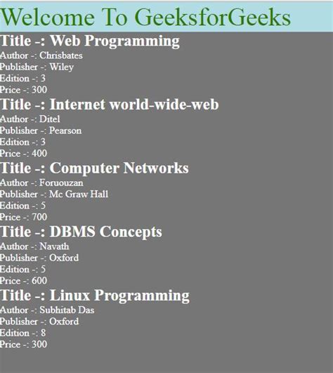 Image result for Display the XML File Using HTML