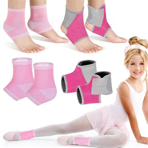Amazon.com: 2 Pairs Kids Ankle Brace Set Foot Support Stabilizer Wraps ...