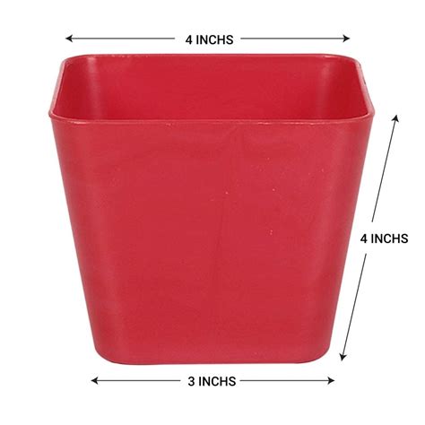3.5 inch Square Succulent Planter(Red, Yellow and Teal )- Set of 3 ...