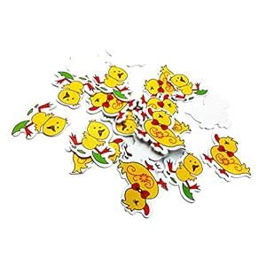 Buy Rare 20 Pieces Cartoon Duck Shape Wooden Pieces for Craft Scrapbook ...
