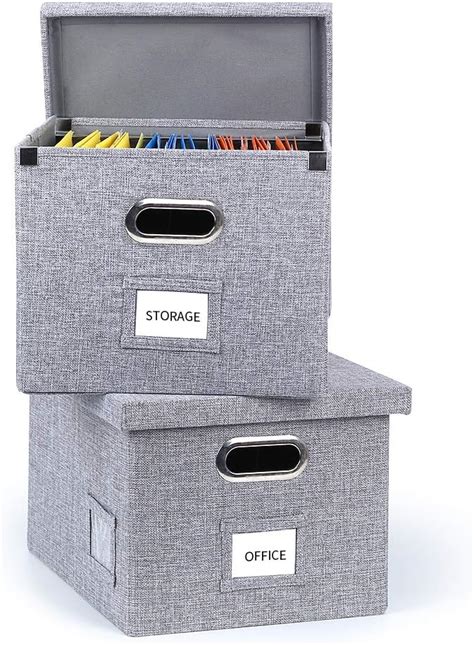 Buy Upgraded Collapsible Hanging File Storage Box with Smooth Sliding ...