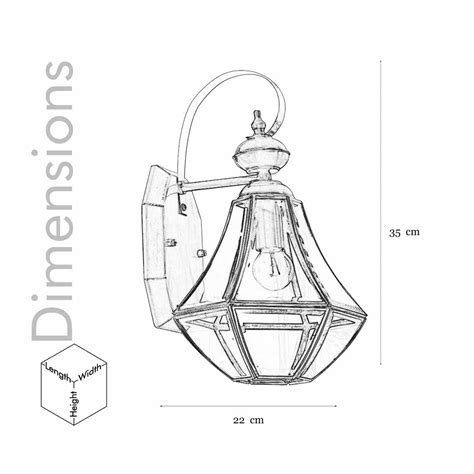 GIOVANNY Classic Brass and Glass Lantern Wall Light – KAPOOR-E ...