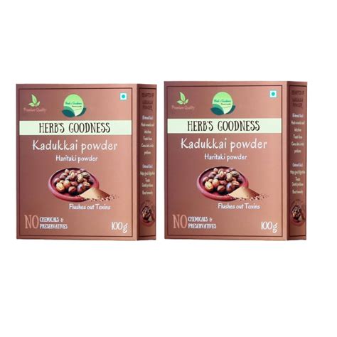 Herb’s Goodness Organic Edible Kadukkai (Haritaki Powder) Seedless 100g ...