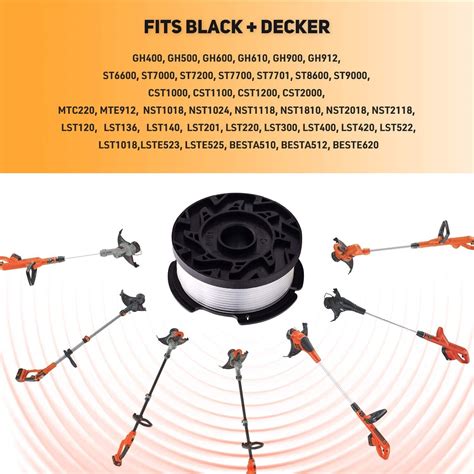 065 String Trimmer Line Replacement Spool Weed Eater Cap for Black and ...
