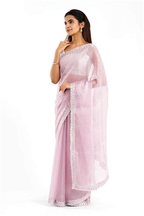 Teejh Harichandana Baby Pink Tissue Saree