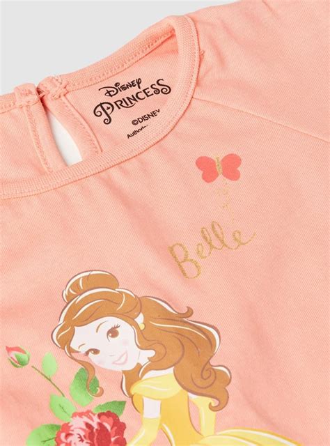 Buy Girls Disney Princess Printed Raglan Sleeve Kaftan T-shirt Online ...