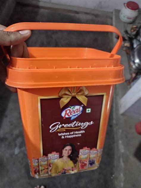 Real Greetings Diwali Gift Pack-Bucket Pack | Apple 1L, Guava 1L, Mango ...
