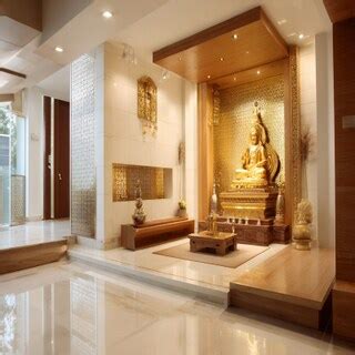 Wall-Mounted Pooja Room Design