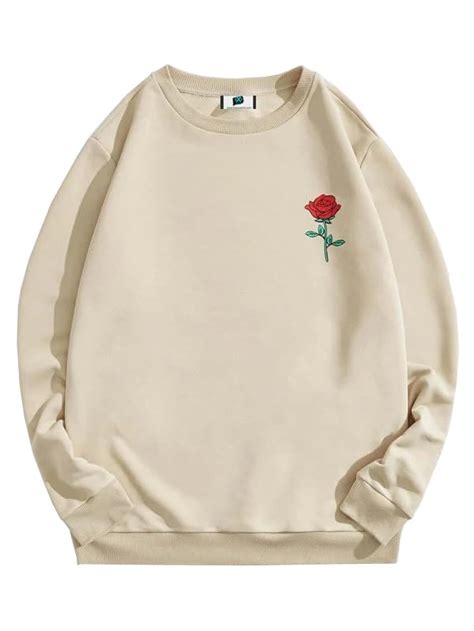 Buy SXV 'Red Rose’ Printed Cool Aesthetic Drop Shoulder Oversized Baggy ...