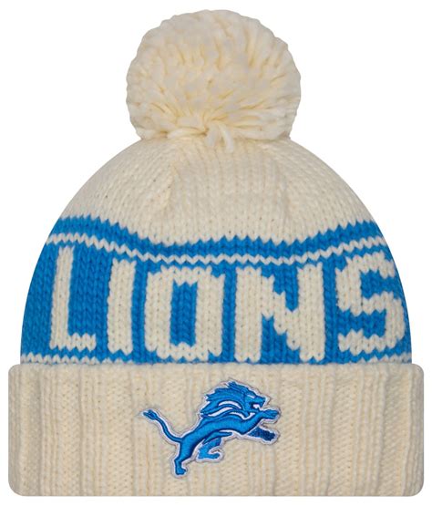 New Era Women's Detroit Lions Sideline White Knit Beanie | Knitted hats ...