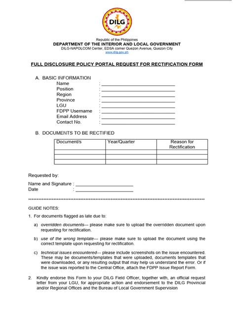 Image result for Rectification Request