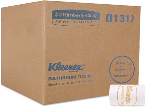 Kleenex® 2 ply Toilet Paper Tissue Roll, 200 Rolls, 135 Pulls/Roll ...