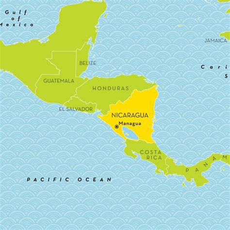 Geographical Map Of Nicaragua