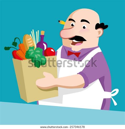 Shopkeeper Cartoon Vector 的图像结果