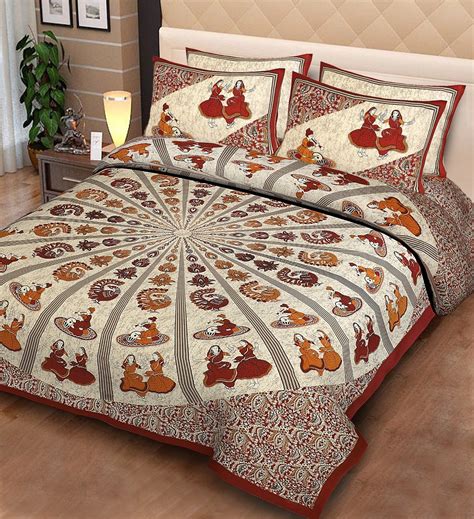 Kraftidy bedsheets for Double Bed Cotton bedsheet with 2 Pillow Covers ...