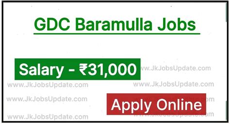 GDC Baramulla Jobs Recruitment Notification, Salary ₹31,000 / Apply ...