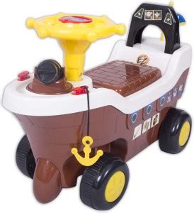 Ez' Playmates Pirate Ship Fun Ride On Brown Rideons & Wagons Ride On ...