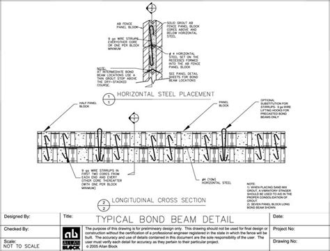 Design Detail Drawings for Allan Block fence