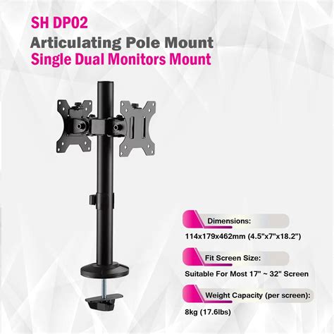 Skill Tech SH DP02 POS Stand - Articulating Pole Mount for Single ...
