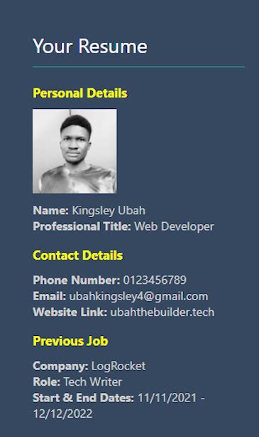 Resume Builder App Using React JS AWS 的图像结果