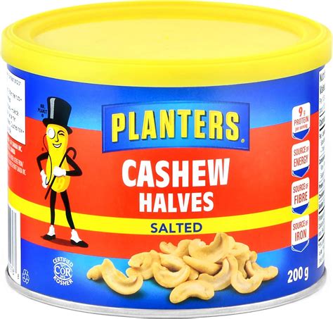 Planters Cashew Halves Roasted Salted, 200 Grams : Amazon.ca: Grocery ...