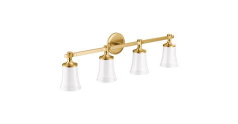 Moen YB0364BG Flara Four Light Bathroom Vanity Light | Ferguson Home