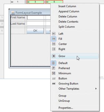 Image result for Row Layout Y Cell Format JDeveloper