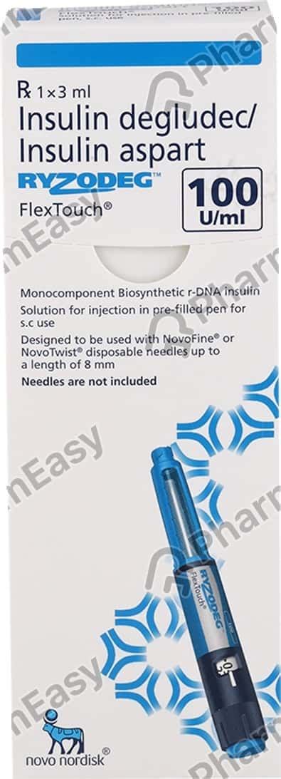 Buy Ryzodeg Flextouch 100 IU/ML Solution For Injection (3) Online at ...
