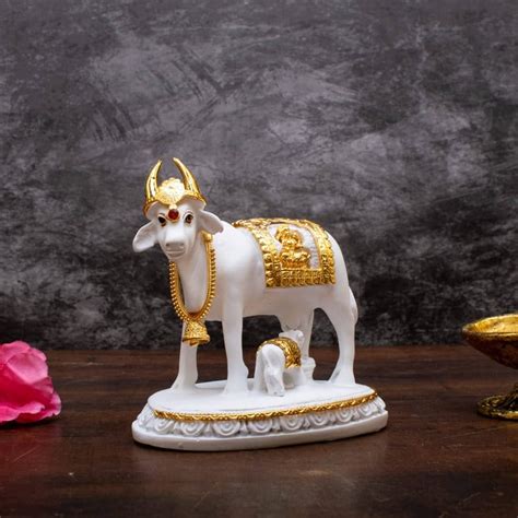 Craftlayout Resin Cow n Calf Statue Cardashboard 3.69 Inch