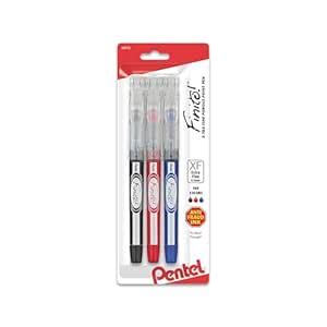 Pentel Finito Porous Point Pen, Fine Point Tip, Assorted Ink, 3 Pack ...