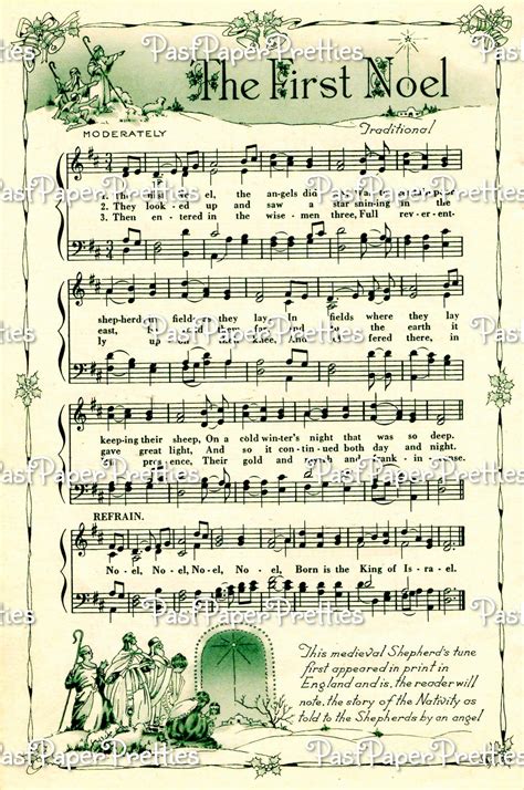 Vintage Printable Classic Christmas Carols Sheet Music 11 Old World ...