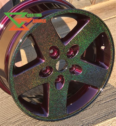 Powder Coated Wheels featuring a Glitter Metallic Finish | Gallery Project | Prismatic Powders