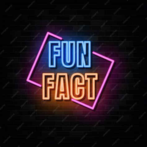 Premium Vector | Fun Fact Neon Signs Vector Design Template
