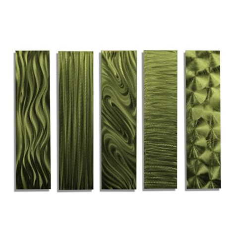 Buy New- 5 Metal Wall Art Panels- Abstract Modern Home And Office Decor ...