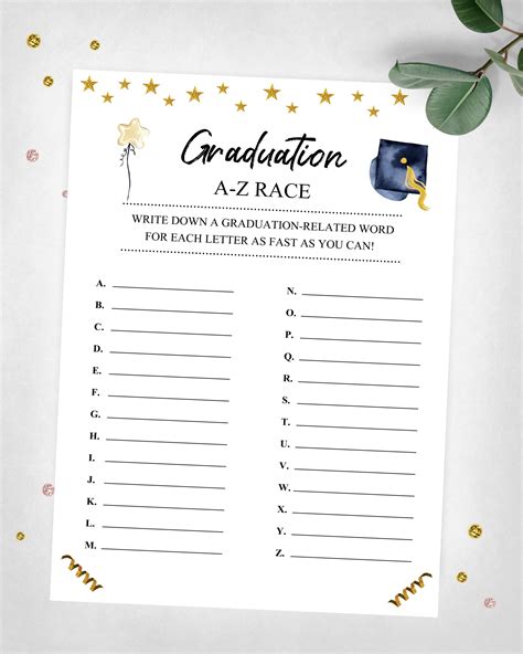 Grad Party Free Printable Graduation Party Games - Printable Calendars ...