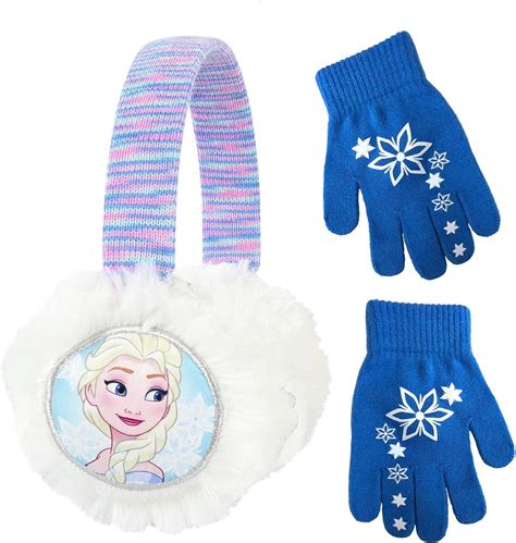 Amazon.com: Disney Frozen II Elsa Earmuff and Glove Set [4015] Blue ...