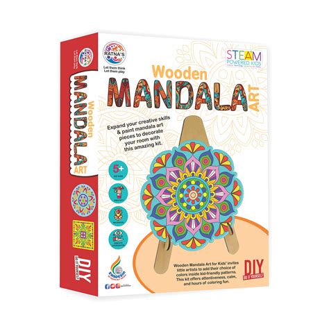 Ratnas Wooden Mandala Art The Coloring Kit With 6 Design | Desertcart INDIA