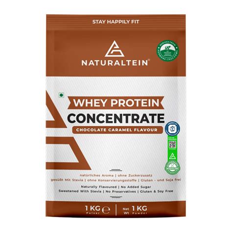 NATURALTEIN Natural Whey Protein Concentrate Chocolate Caramel - 1 kg ...