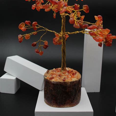 Orange Carnelian Crystal Stone Tree – Dharmsaar
