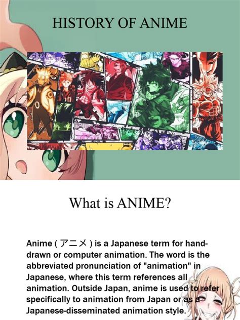 HISTORY OF ANIME Resear | PDF | Anime | Animation